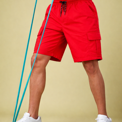 Red Cargo Shorts